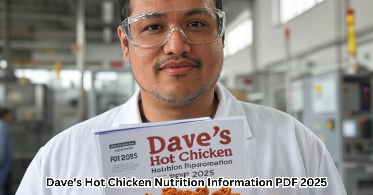 Dave's Hot Chicken Nutrition Information PDF 2025