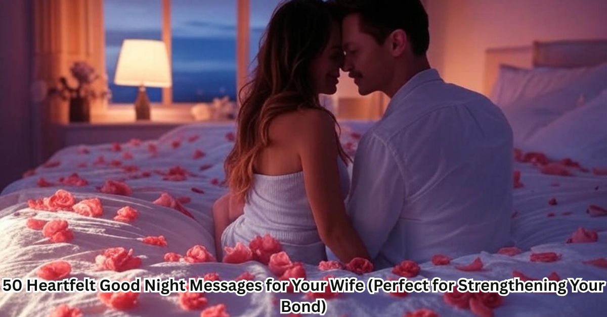50 Heartfelt Good Night Messages for Your Wife (Perfect for Strengthening Your Bond)