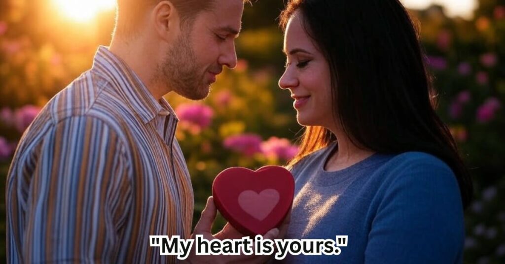 "My heart is yours."