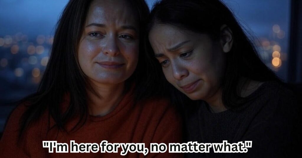 "I'm here for you, no matter what."