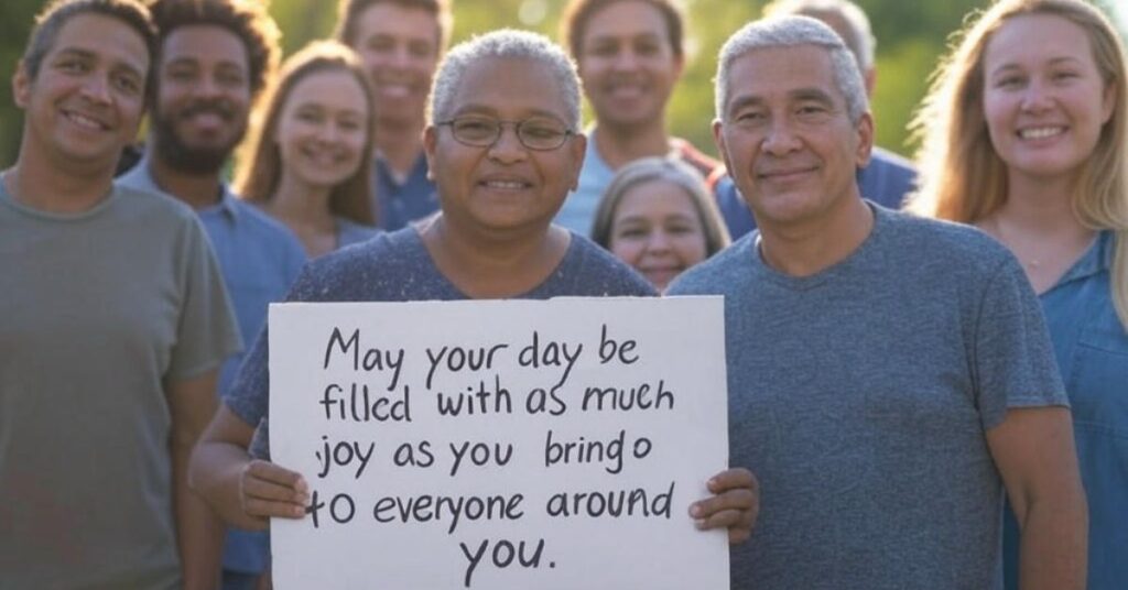 "May your day be filled with as much joy as you bring to everyone around you."