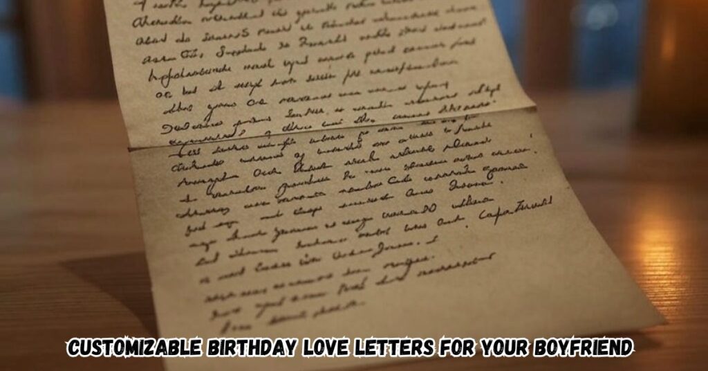 Customizable Birthday Love Letters for Your Boyfriend
