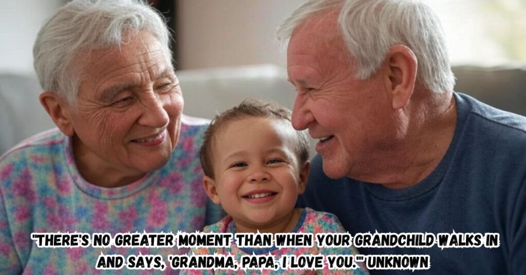 13. "There's no greater moment than when your grandchild walks in and says, 'Grandma, Papa, I love you.'" Unknown