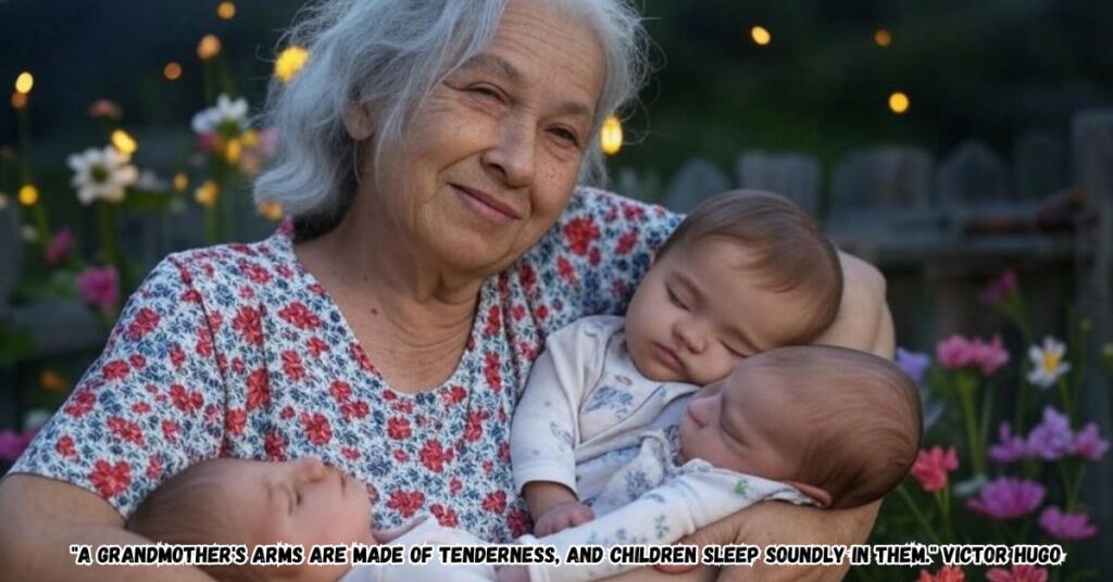 24. "A grandmother's arms are made of tenderness, and children sleep soundly in them." Victor Hugo