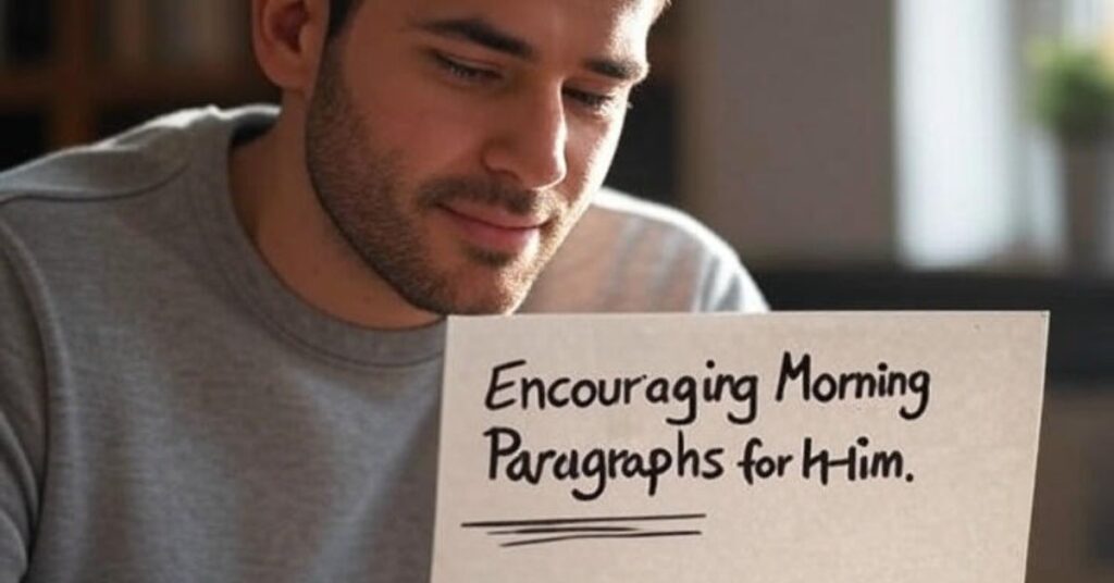 Encouraging Morning Paragraphs for Him