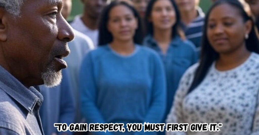 3. "To gain respect, you must first give it."